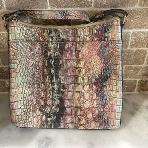 Brahmin Multicolor Croc-Embossed Crossbody Bag